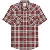 Dubinik®Camicia Uomo Manica Corta Fibra di bambù Casual Quadretti Comoda Bottoni Automatici Cowboy Western Vintage Camicia Rosa Bianche 2XL