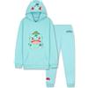 Pokémon Tuta Bambino e Adolescenti, 2 Pz Comodo Felpa con Cappuccio e Pantaloni Tuta Bambino, Anime Regalo Ragazzo (13-14 Anni, Verde Bulbasaur)
