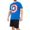 Marvel Pigiama per Uomo Captain America Blu Small