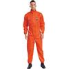 LiiYii Tuta da Lavoro Multitasche Uomo Salopette da Lavoro per Studenti Officine Pagliaccetto Jumpsuit a Manica Lunga Completo Operaio Meccanico Workwear Arancione L