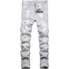 JENY-LUCK Jeans da uomo slim fit elasticizzati strappati a tubo per uomini, effetto consumato rovinato regular a gamba dritta moda comfort vita elastica pantaloni jeans, adolescenti moda casual skinny cargo