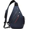 TUDEQU Zaino Monospalla per Uomini, Zaino a Tracolla con 8 Tasche, Borsa a Tracolla da Uomo da 19L, Pacchetto a Tracolla