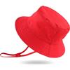 XIAOHAWANG Cappello da sole per neonati e bambini, con dinosauro, cappello alla pescatora, cappelli da spiaggia per bambini, Rosso, 6-12 Mesi