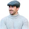 Mucros Weavers Berretto piatto Trinity irlandese per uomo Newsboy Hat, Col 782 Plaid Hunter Verde, XX-Large