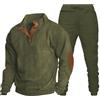 Meaunzyl Set Di Tuta Da Uomo Felpa Uomo Senza Cappuccio Due Pezzi Felpa a Maniche Lunghe E Pantaloni Da Jogging Suit Felpata Moda Tute Da Ginnastica Uomo Invernale Tuta Abbigliamento Sportiva Tuta Completa