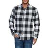riverso RIVArne - Camicia da uomo a maniche lunghe, vestibilità regolare, a quadri, grigio, marrone, giallo, rosso, verde, taglie S - 5XL, 100% cotone, Nero e bianco, M