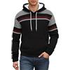 Generisch Felpa con cappuccio da uomo, per il tempo libero, invernale, a maniche lunghe, con cappuccio, in cotone, con cappuccio, 01 nero, XL