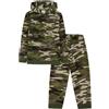ThePyjamaFactory Pigiama lungo in pile mimetico verde per bambini