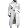 VIVICOLOR Uomo Giacca Bianca 3/4 Lunga Uomo Elegante Cappotto di Lana Cappotto Invernale Trench Taglia S M L XL 2XL 3XL