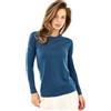 Merino.tech Maglia Lana Merino Donna - 100% Intimo Termico Lana Merino | Maglia donna a maniche lunghe, girocollo/V/U, per sport e outdoor, traspirante, ad asciugatura rapida, delicata
