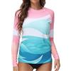 VAYAGER Rash Guard Maglia da Nuoto da Donna con Protezione UV, a Maniche Lunghe, ad Asciugatura Rapida, UPF 50+, per Acqua, Spiaggia, Surf, Nuoto