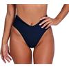 geluboao Slip di costume da bagno da donna, sexy, con taglio a V, a vita alta