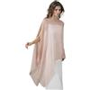 BEAUTELICATE Stola Elegante Donna Cerimonia Elegante Trasparente Crepe Coprispalle Leggera Poncho Cape per Matrimonio Abito da Sera, Rosa Antico