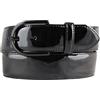 BELTINGER Cintura in pelle verniciata in pelle 4 cm | lucida cintura da donna 40mm | elegante cintura per donna | nera fibbia per cintura