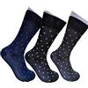 Infinity 6 Paia Calze Corte Uomo a pois fantasia Filo di Scozia 100% di qualità (43-46, A Pois)