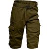 Genérico Pantaloni 3/4 corti da uomo con tasche laterali elastico slip esercito estivo sportivo elastico in vita pantaloni da trekking, giallo, XXL