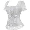 OSRDFV Camicetta da donna vintage gotica vittoriana Lolita elastica nera bianca top steampunk plus size abbigliamento donna camicia estiva