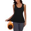 WOWENY Canotta da Donna Basic con Maniche Termiche, a Coste, Invernale, Calda, Camisole, Biancheria Intima in Pile, per Tutti i Giorni