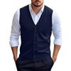YFWOKSL Gilet Lavorati A Maglia Da Uomo, Maglione Da Uomo In Maglia, Gilet In Misto Lana Spessa, Cardigan Senza Maniche con Bottoni, Gilet con Scollo A V, Maglione Da Lavoro Occidentale, Maglieria, Gilet In