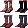 FREEGUN Calzini Uomo e Donna 39-42, ONE PIECE Set di 4, Rosso