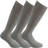 Fontana Calze, 12 paia di calze LUNGHE sportive in cotone spugna GRIGIO CHIARO