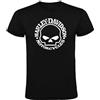 Genérico Maglietta nera Harley Uomo Stile Motociclista con Teschio - Abbigliamento Casual per Amanti delle Moto e Stile Vintage 100% Cotone - Taglie S a XXL