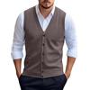 YFWOKSL Gilet Lavorati A Maglia Da Uomo, Maglione Da Uomo In Maglia, Gilet In Misto Lana Spessa, Cardigan Senza Maniche con Bottoni, Gilet con Scollo A V, Maglione Da Lavoro Occidentale, Maglieria, Gilet In