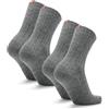 DANISH ENDURANCE Calze Lana di Alpaca, 2 Paia, Grigio Scuro Melange, 39-42