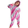 KAKU NANU Pigiama Intero Unicorno Bambina 2 a 10 Anni,Bambini con Cappuccio Flanella Unicorno Bambina Regalo