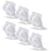 DANISH ENDURANCE Calzini Tennis Corti, Fantasmini, 3 o 6 Paia, Bianco, 35-38