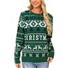 Litherday Maglione Natalizio Donna Maglioni Natalizi Invernale Ugly Christmas Sweater con Albero di Natale Fiocco di Neve e Elk