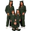 Kobilee Pigiama Natalizio Donna Lungo di Peluche Carino Pigiama Natalizio Coordinati Famiglia Cotone Invernale per Donna Uomo Bamino Caldo Comodo XXL