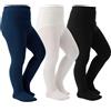 Marchare Collant per bambine a maglia a treccia, calze calde invernali per bambine da 2/3 pezzi, 2-10 anni