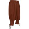 VIVICOLOR Costume da Pantaloncini da Pirata Rinascimentale da Uomo, Pantaloni gotici Vichinghi medievali al Ginocchio