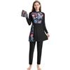 Generic Costume da bagno da donna Burkini Modest, a copertura completa, a maniche lunghe, con pantaloni e tankini Hijab, estivo, con giunzioni