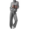 HAOLEI Tuta Donna Complete Tute da Ginnastica Pullover a Collo Alto Maglione Sportivo Pantaloni Set Offerta Felpa con Cappuccio Pantaloni Jogging Pigiama Set Training Abbigliamento Offerte Lampo del Giorno