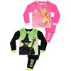 Wicked Pigiama Bambina | Set di 2 Pigiami Ragazza | Pigiamone Invernale Ragazza | Rosa 10-11 Anni