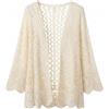 Comebachome Cardigan all'Uncinetto da Donna - Cardigan Aperto sul Davanti Lavorato a Maglia con Scollatura Elegante, Maglione Leggero da Spiaggia per L'Estate, Albicocca, utilizzo Interno