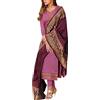 ladyline Abito di Salwar Kameez ricamato di seta di Maslin di cerimonia nuziale con Dupatta Banarasi