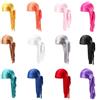 Ulalaza Star Satin Head Wrap Durag Berretti a Coda Lunga Berretto in Velluto Elasticizzato Cinghie Durag Headwraps per Uomo Donna
