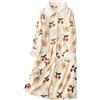 TienNew Abito da Donna in Pile Morbido Pigiama Spa Robe, Camicia da Notte Lunga Casual da Donna, Comoda Camicia da Notte in Pile con Invernale Elegante Comodo per Casa