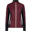 CMP Giacca Ibrida Full Zip da Donna, 31A2466 (48, Burgundy)