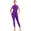 inhzoy Body da Danza Classica Donna Senza Maniche Balletto Leotards Body da Pattinaggio Artistico Tuta Intera da Ginnastica Ritmica Costume da Ballo Latino Tango Dancewear Viola M