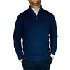 SENZA MARCA/GENERICO Fashion Moda Maglione Cardigan Uomo Classico Lana Cachemire Cotone Mezza Zip Cerniera Inverno Regular J1781 (Bordeaux, XL)
