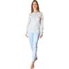 Leo Corsetteria Pigiama Donna 100% Caldo Cotone Invernale Serafino Profondo Polsini con Tasca Taglia 58 Colore Rosa