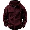 Meaunzyl Felpa Uomo con Cappuccio E Zip con Tasche Laterali Cotone Leggera Felpe da Lavoro Abbigliamento Felpa Tinta Unita Autunno Inverno Maniche Lunghe Cardigan Felpa Uomo con Zip