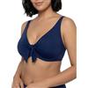Vivisence Reggiseno Bikini Donna Coppe Morbide con Ferretto Sostegno Formante, Blu Notte,5F