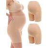 Herzmutter Mutande Gravidanza Cotone - Mutandine Premaman - Guaina maternità - Biancheria Intima Maternitá - Slip per Futura Mamma - 5000 (S, Beige, 2X)