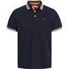 JACK & JONES Jjepaulos Polo Ss Noos Maglietta, Blu (Black Navy Detail: Neon), XS Uomo