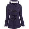 Cocila Cappotto Da In Tinta Unita Con Bottoni Corno Felpa Cardigan Imbottito Con Cappuccio Giacca Tute Felpa Da (Purple M)